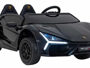 Mașină electrică pentru copii Lamborghini, model sport negru, divertisment pentru cei mici.