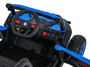 1. Mașinuță electrică pentru copii, model robust și sigur, ideal pentru joacă outdoor.