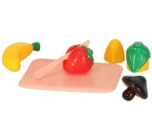1. Jucării de plastic fructe și legume pentru copii, set de joacă educativ.