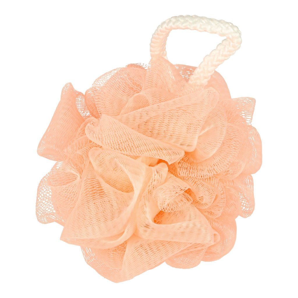 Jucarie baie pentru copii, burete exfoliant roz, accesoriu de dus pentru joaca și relaxare.