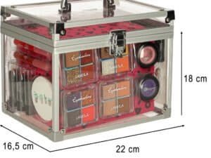 Cutie depozitare pentru machiaj și cosmetice, compactă și practică.