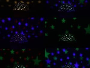 1. Lampa de veghe cu stele luminoase pentru camera copilului, decor perfect pentru camera de joacă.