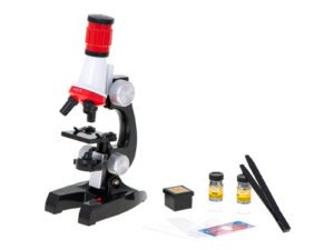 Microscop pentru copii, instrument educațional și de joacă, ideal pentru explorare științifică.