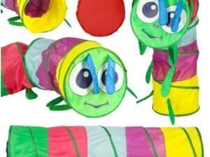 Colorat, cort retractabil pentru joacă și povesti, ideal pentru copii, din material durabil, perfect pentru grădină și interior.