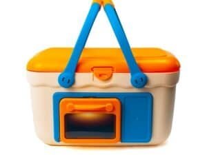 Jucarie casuta de jucarii pentru copii, model retro și atractiv, ideal pentru joaca în casă și în aer liber.