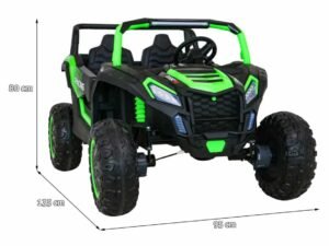 Mașinuță electrică pentru copii, teren off-road, design modern și sigur, ideală pentru joacă în aer liber.