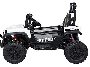 Mașină electrică pentru copii, model off-road, perfectă pentru joacă sigură.