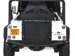 1. Autovehicul pentru copii electric, Land Rover Defender, jucărie educativă și sigură.