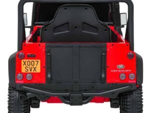 Mașină electrică pentru copii Land Rover Defender, jucarie protejată și sigură pentru cei mici.