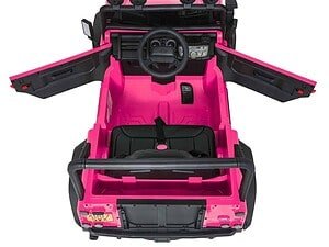 1. Mașină electrică de copii roz, jucărie pentru cei mici, mașinuță pentru copii.