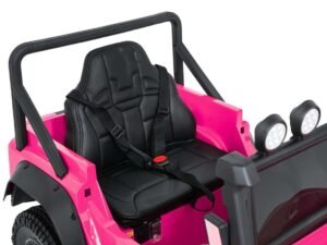 Patruște jucării electrice pentru copii, mașină electrică roz cu scaun confortabil.