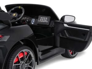 Masina de jucat electrică pentru copii, model Porsche, design realist și detalii moderne.