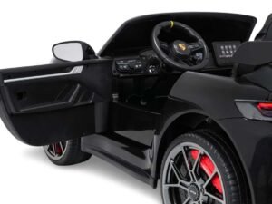 Mașină electrică pentru copii Porsche, design realist, viteză și siguranță, cadou ideal pentru micuți.