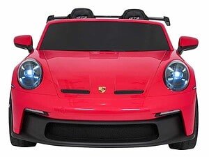 1. Masina sport pentru copii, model Porsche, roșie, dispozitiv de joacă pentru interior și exterior.