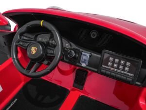 1. Jucarie de papusa masina sport Porsche roșie pentru copii.