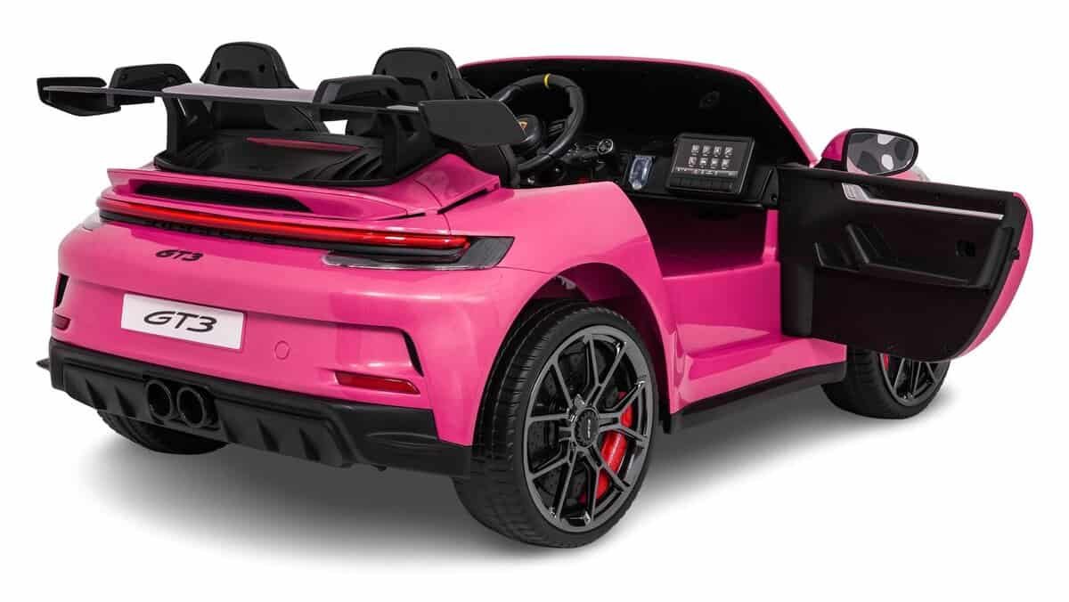 Pink toy car for children, realistic design, perfect for playtime and outdoor fun.