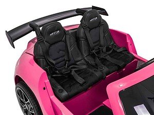 1. Scaune pentru copii în mașinuță electrică roz și negru, siguranță și confort.