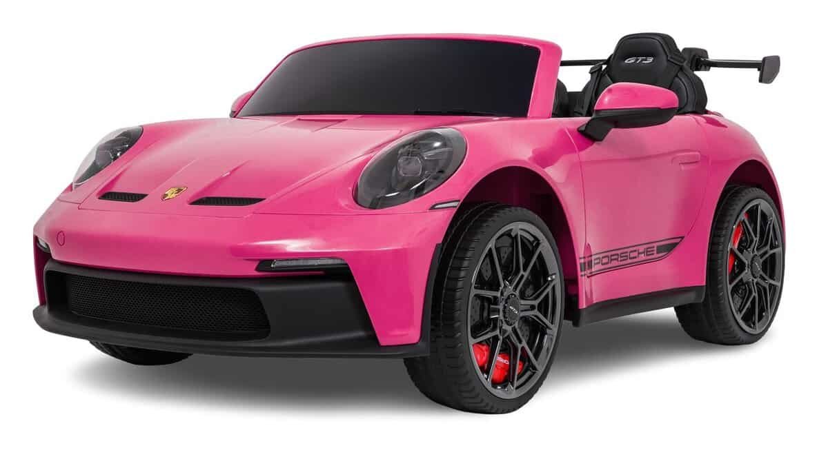 Mașină electrică pentru copii Porsche 911, culoare roz, jucărie auto de calitate pentru cei mici.
