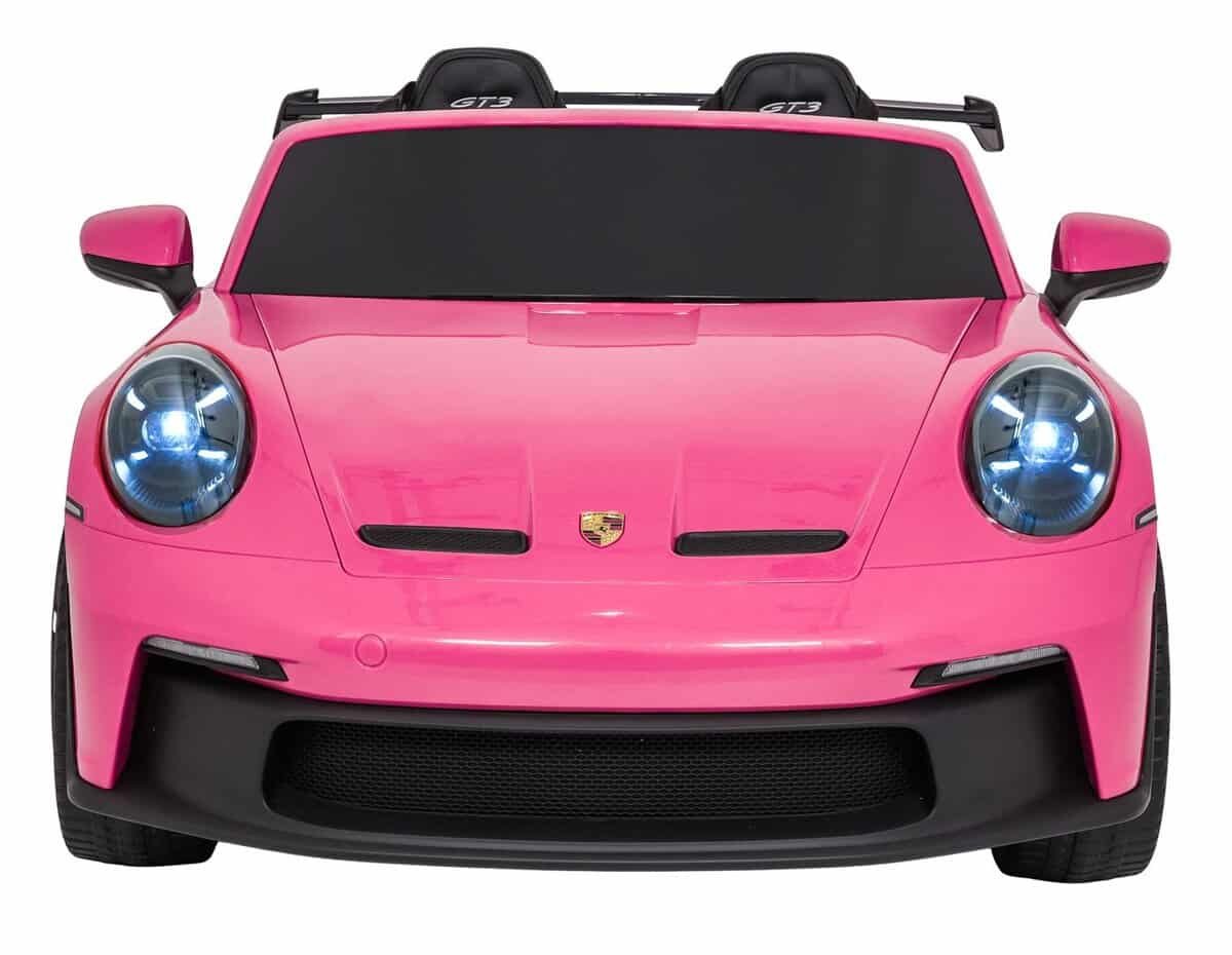 Pink toy car, realistic design, perfect for children's play, from Casuta Jucariilor.