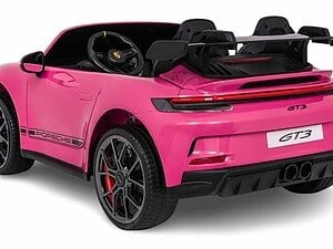 Mașinuță electrică pentru copii Porsche GT3 cu design realist, culoare roz, perfecte pentru joaca si dezvoltare.
