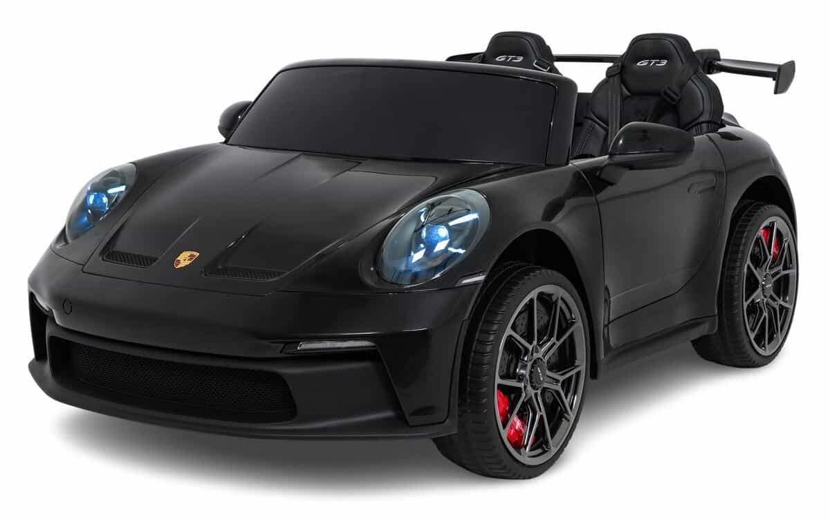 1. Mașină electrică pentru copii Porsche 911 negru, divertisment și siguranță.