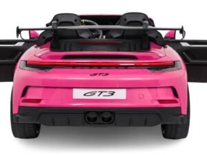 Mașină electrică pentru copii, sport Porsche GT3 roz, divertisment și educație.