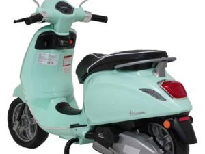 Scooter electric pentru copii, jucarie de exterior, culori pastelate, perfectă pentru joacă sigură.