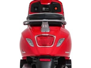 Red electric scooter for kids, safe and fun for children, perfect for outdoor play.