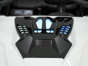 1. Tablă de control robot pentru copii cu design futurist, lumină LED albastră.