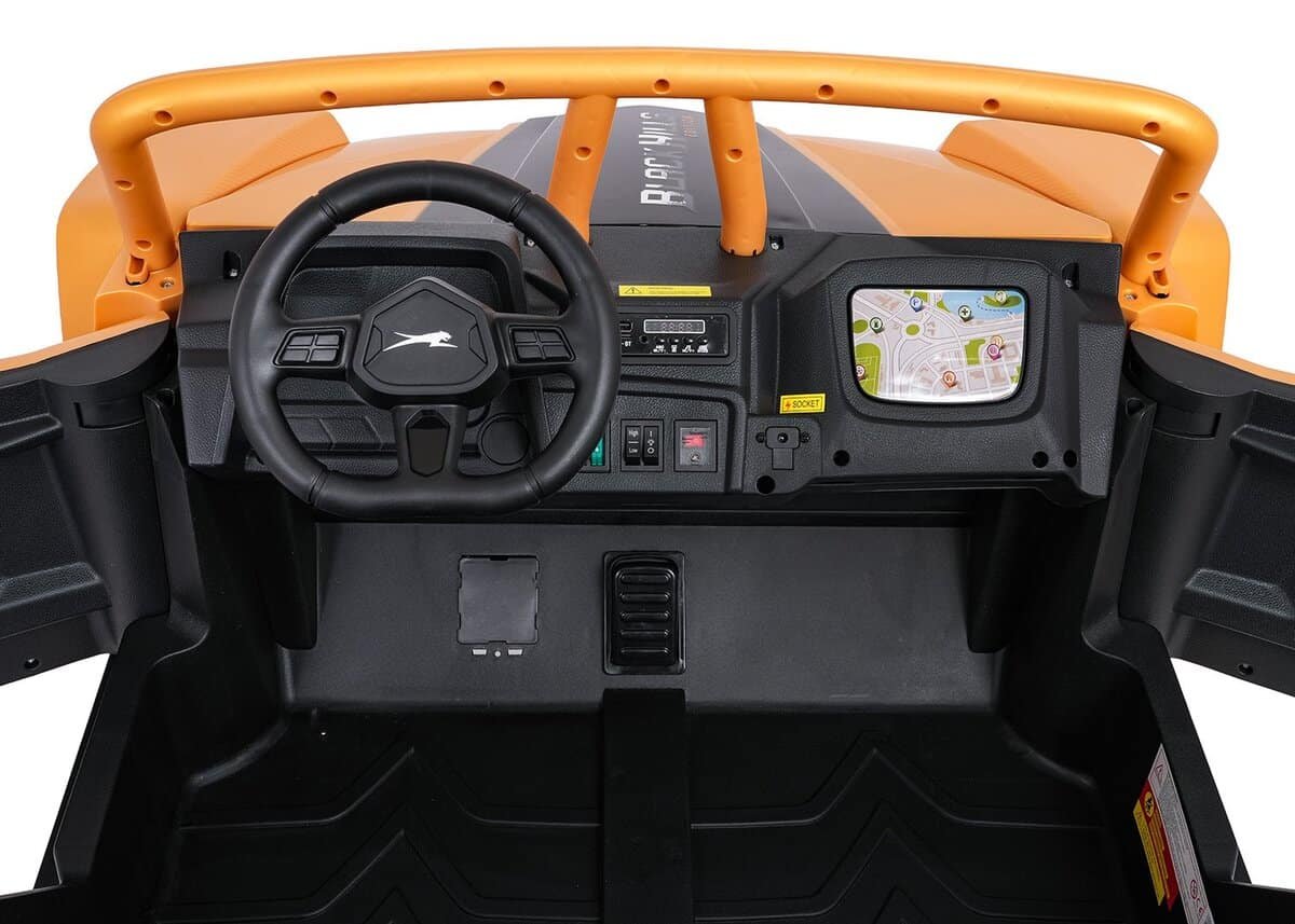 Scoala de joaca pentru copii, model joc de rol cu volan, GPS si dash cam, pentru aventuri imaginative.