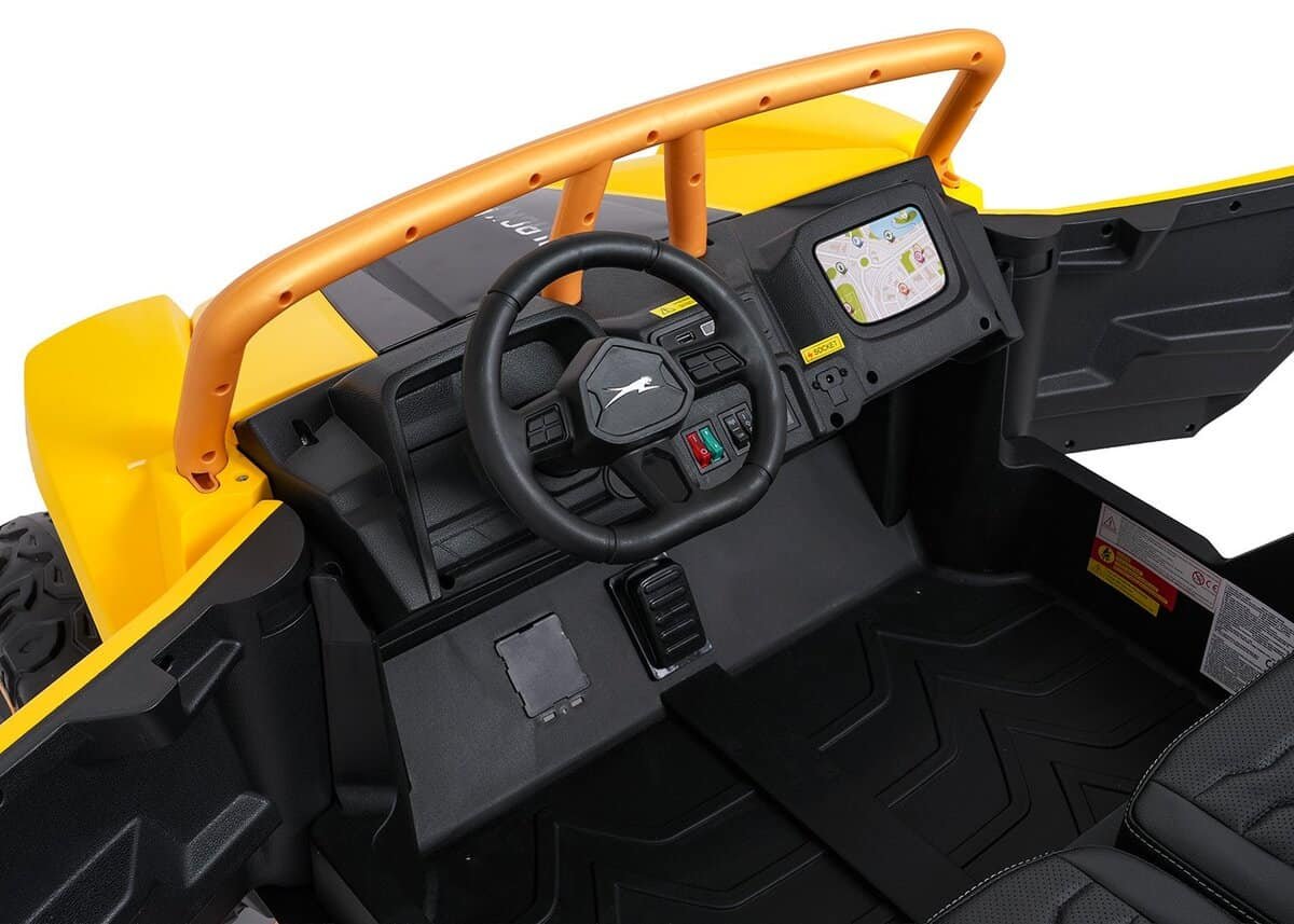 1. Jucarie pentru copii, mașină electrică cu ghidaj și sunete, sigură și distractivă.