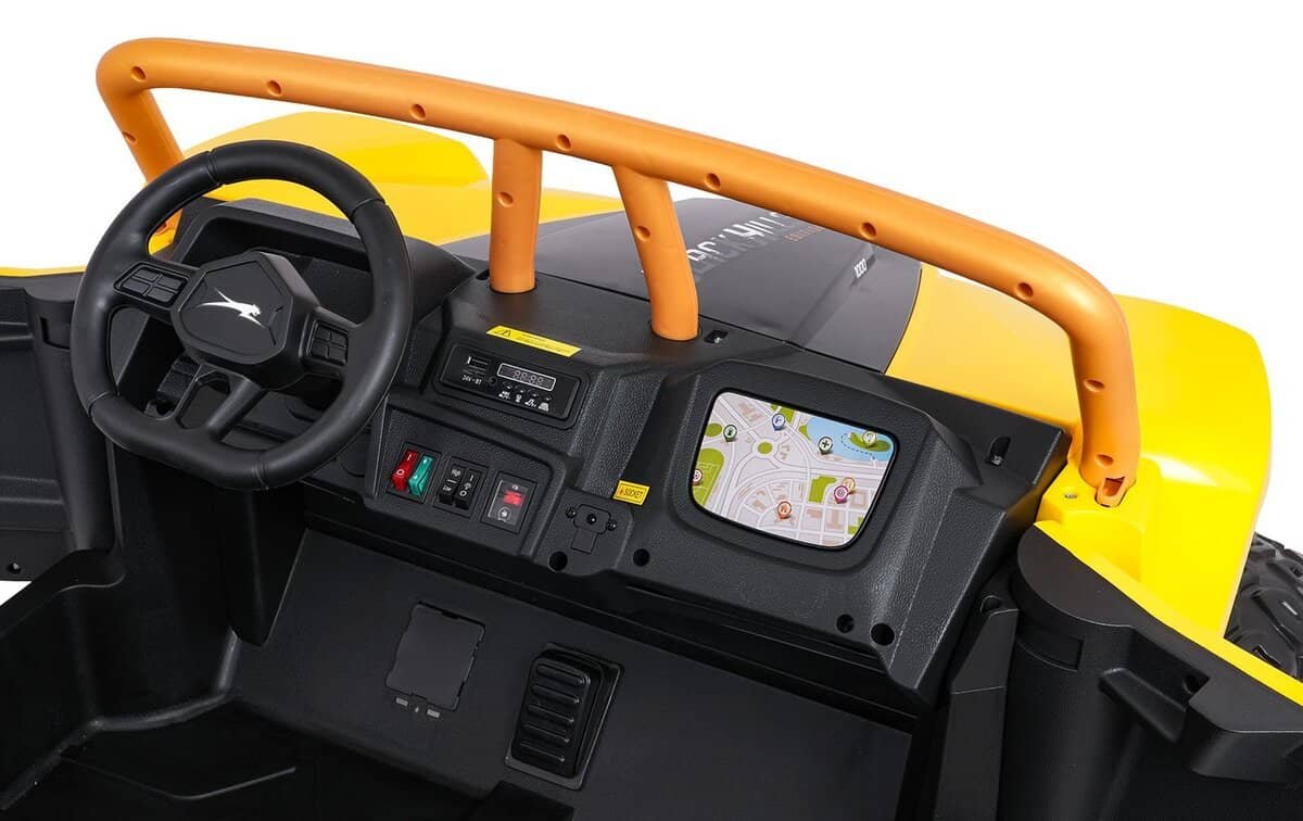 1. Volan și panou de control pentru cărucior de jucării pentru copii.