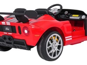 Mașină electrică pentru copii Ferrari roșie, cu design sportiv și funcții interactive.