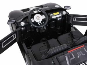 Mașinuță electrică pentru copii, interior cu volan și scaune, mașinuță jucărie pentru copii, mașina electrică de jucărie pentru copii.