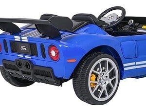 - Masina jucarie sport Ford GT pentru copii, culoare albastru, cu siguranta si optional de acceleratie.