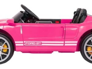 Pink toy car for kids, kids ride-on car, electric toy vehicle pentru joaca în aer liber.