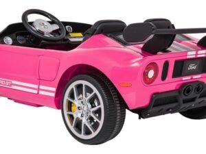 Pink Kids Ride-on Car Ford GT pentru joacă și aventură.