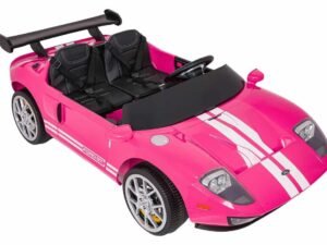 Mașină electrică pentru copii, model sport roz, cu interior realist și siguranță premium.