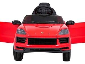 Mașină electrică pentru copii, model Porsche, culoare roșie, jucărie perfectă pentru cei mici.