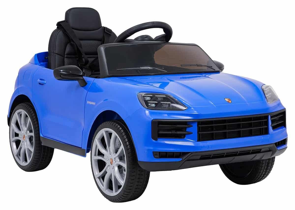 Mașinuță electrică pentru copii, model Porsche, culoare albastru, jucărie pentru copii, cadou perfect.
