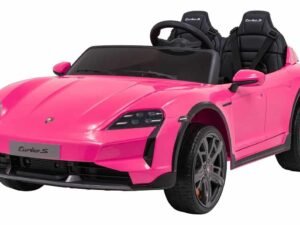 Mașină electrică pentru copii Porsche Turbo S roz, jucărie de calitate pentru cei mici.