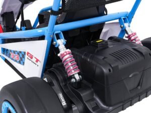 1. Mașinuță electrică pentru copii, design sport, siguranță și distracție în exterior.