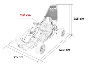 1. Jucarie mașină electrică pentru copii, dimensiuni perfecte pentru joacă în aer liber.