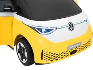 Mașină electrică copii VW cu design modern și sigur pentru joacă; perfect pentru micii aventurieri.