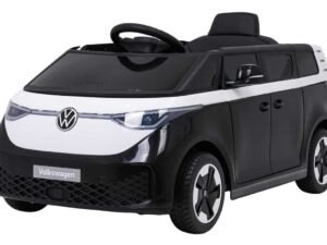 Mașinuță electrică pentru copii, model Volkswagen ID. Buzz, concepută pentru distracție și siguranță.