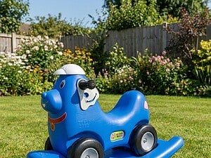 albastru - ROBENTOYS - - Jucaria din plastic este compusa dintr-un vehicul – catel fara pedale