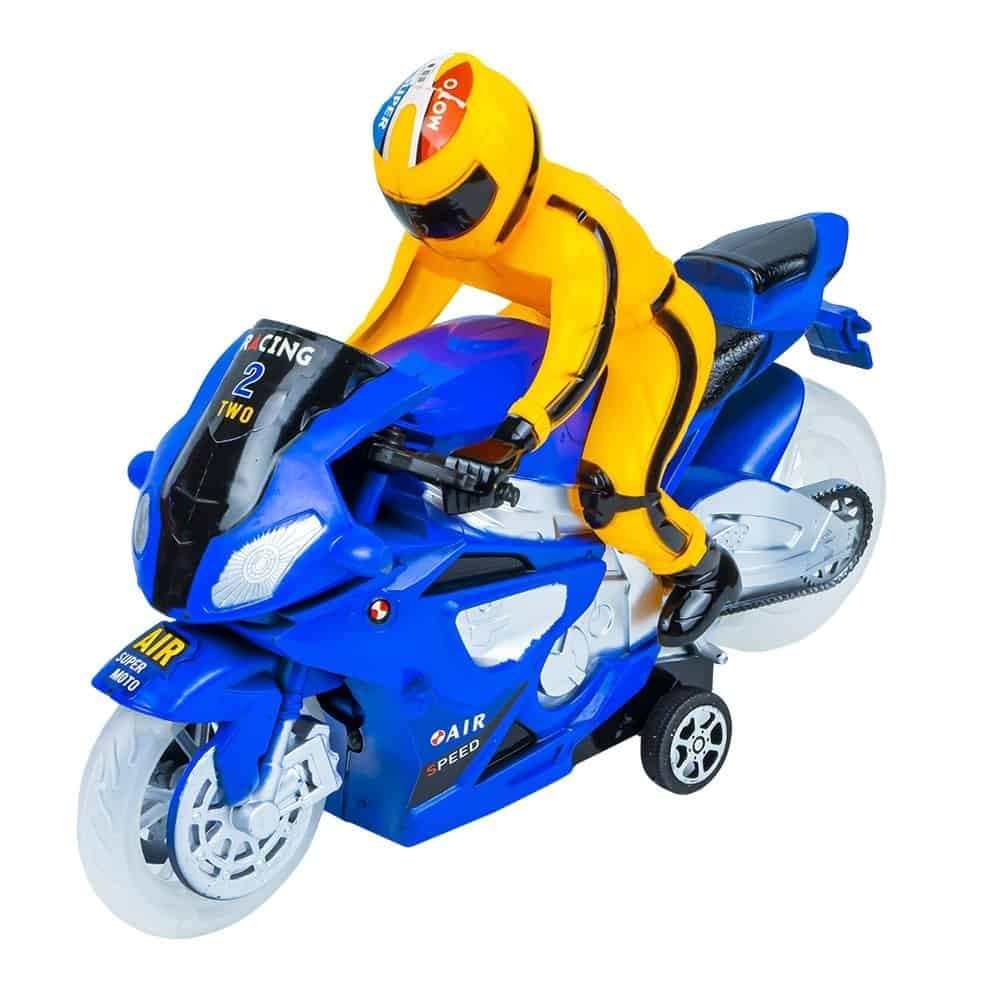 Motocicleta frictiune cu lumina + figurina - Motocicleta frictiune cu lumina + figurina