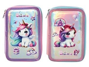 19.5x12x6.5 cm - S-COOL - - Penarul neechipat are trei compartimente cu inchidere cu fermoar .